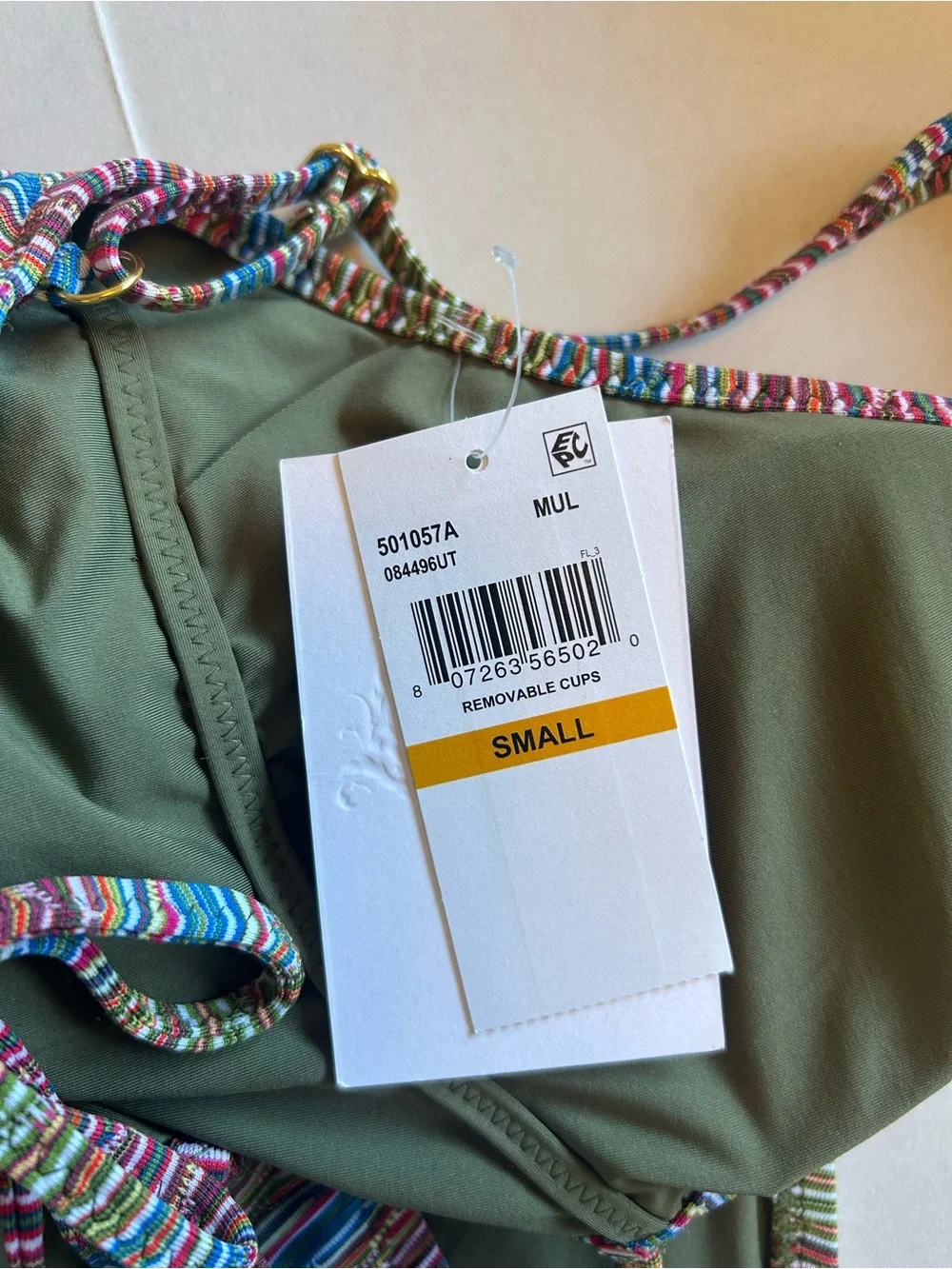 Becca Free Spirit Plunge One Piece Swimsuit Size S
